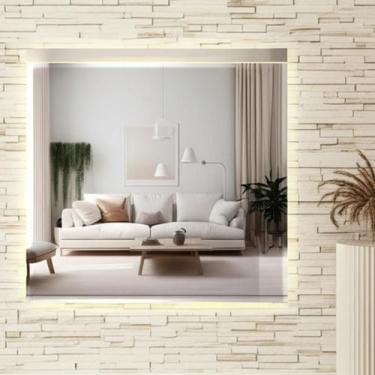 Imagem de Espelho Quadrado Lapidado Led 50x50 Indireto Decorativo Luxo - Group R