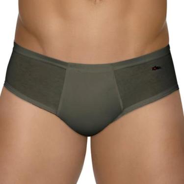 Imagem de Cueca Zorba Slip 172 Light 100% Algodão Com Abertura, Chumbo, XG