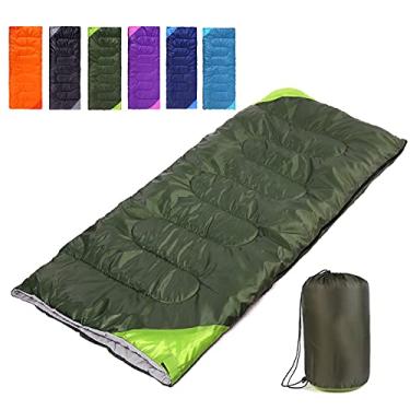 Imagem de Saco de dormir de acampamento para crianças, adultos, meninos e meninas, clima frio e quente - verão, primavera, outono, leve, bolsa compacta à prova d'água para equipamentos de acampamento, viagens e