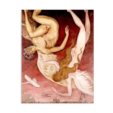 Imagem de SDYJ6GSW Pintura famosa impressão em tela The Fall of the Angels Art Oil Painting Poster Picture Fauvist Portrait Home Decor for Living Room Office65x50cm (66.0x48.3 cm) sem moldura