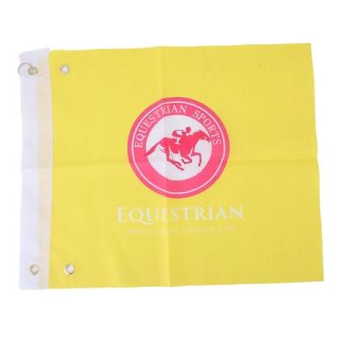 Imagem de Zerodis Bandeiras de Treinamento de Cavalos de 2pcs, Bandeira de Treinamento de Nylon Portátil Bandeira de árbitros Bandeira de árbitros de Equestre Leve Concurso de Treinamento Ao Ar (Amarelo)
