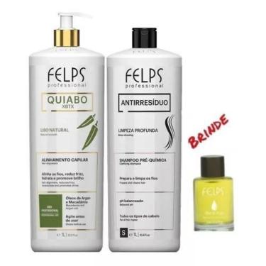 Imagem de Felps Escova Progressiva De Quiabo Xbtx De Okra 2x1000ml