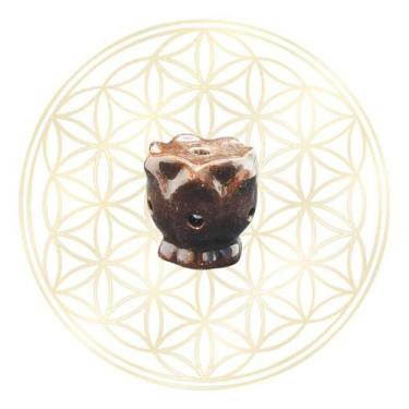 Imagem de Incensário Goloka de Porcelana Cascata, Marrom