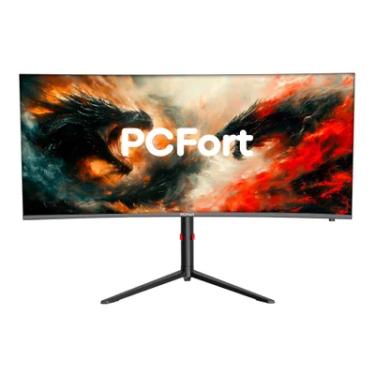 Imagem de Monitor Gamer Curvo Concórdia Pcfort 34" QHD, 165Hz, 1ms, HDR, 99% sRGB, FreeSync/Gsync, 2x Display Port, 2x HDMI, Alto Falante - W340i165