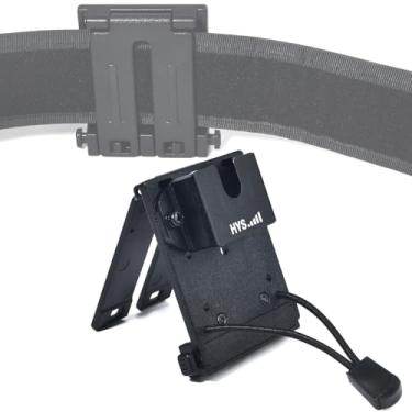 Imagem de HYS Tactical MOLLE, suporte de rádio bidirecional com clipe de cinto, fixação segura resistente com fivela de liberação rápida para Walkie Talkies Baofeng UV-5R Motorola e Kenwood, suporte seguro para