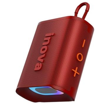 Imagem de Caixa de Som, inava, Go-4 Pro, Bluetooth, Portátil,12h de reprodução, À Prova D'água IP67, Luzes RGB, TWS/FM/USB/TF (vermelho)