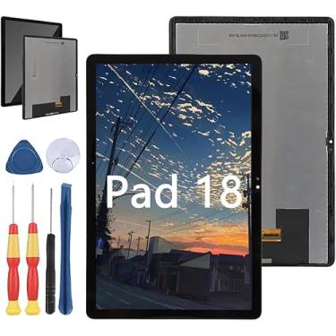 Imagem de Yuxyiony Nova tela de substituição para Blackview OSCAL Pad 18 tela de reparo de tela LCD e acessórios de ferramenta de substituição (com a moldura)