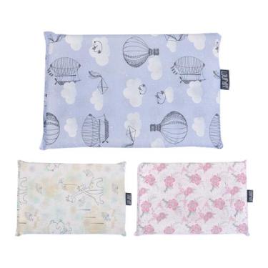 Imagem de Travesseiro Para Bebe Espuma Com Furos Respirável 19x29x3 Algodão Esta