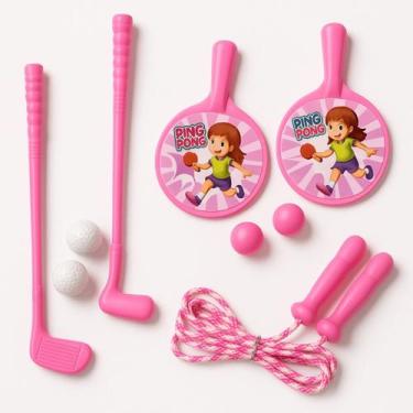 Imagem de Brinquedo Kit 3 Esportes Infantil Golf Ping Pong Pula Corda - Marca, R