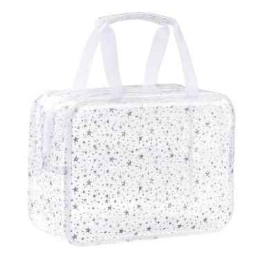 Imagem de UUYUUY Bolsa de maquiagem transparente de PVC, Transparente., Bolsa de maquiagem transparente