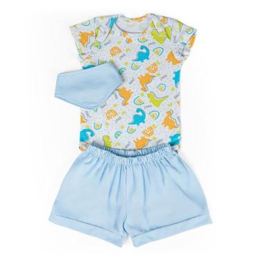 Imagem de Conjunto de Body e Short Para Bebe Manga Curta Estampado Menina e Meni