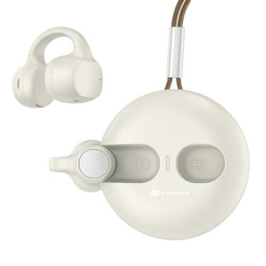 Imagem de Fone de Ouvido Bluetooth 5.3 Sem Fio TWS Condução Óssea Esportivo Confortável e Ergonômico Resistente a Água 22 Horas de Bateria de Longa Duração (Branco (Off White))