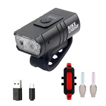 Imagem de Deevoka Conjunto de Luzes LED para Bicicleta, Farol Dianteiro E Lanterna Traseira, Acessórios para Ciclismo, Style B