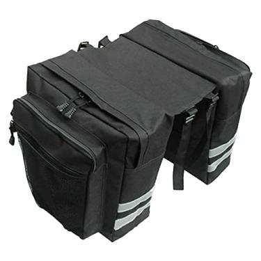 Imagem de Milageto Saco de Selim com Armazenamento para Assento Traseiro para Bicicleta de Ciclismo Lados Duplos - Preto