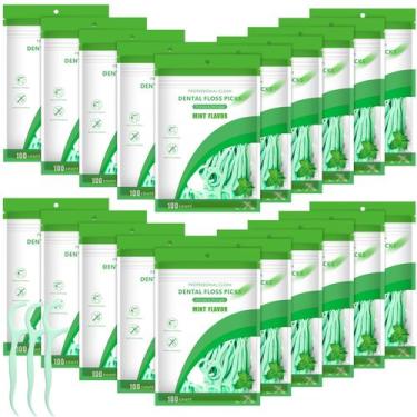 Imagem de Floss Picks Fio dental natural Maxcheck 2000 Count verde