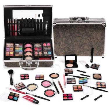 Imagem de Kit de maquiagem CHARMCODE Beauty Train Case com cosméticos para inici