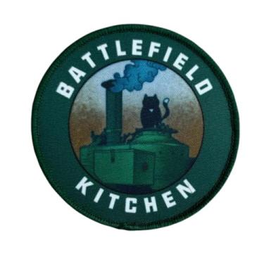 Imagem de Adesivo de cozinha Battlefield, 1 peça de adesivos engraçados de meme, patch tático de moral militar com suporte de gancho de fixação, acessórios fofos para mochilas, coletes, jaquetas, jeans, chapéus