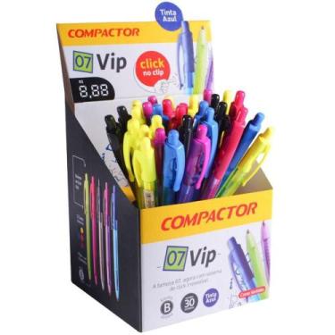 Imagem de Caneta Esferografica 07 VIP Retratil 1.2MM Azul COL - Compactor