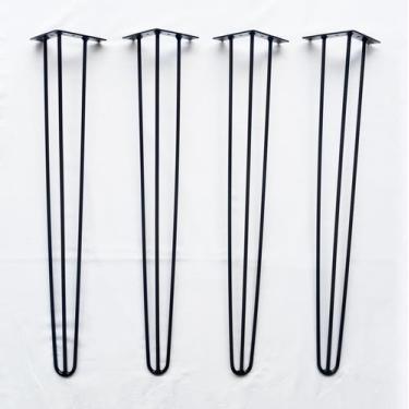 Imagem de Pés De Mesa Aparador Escrivaninha 75 Cm Triplo Preto - 8 Mm - Multi Me