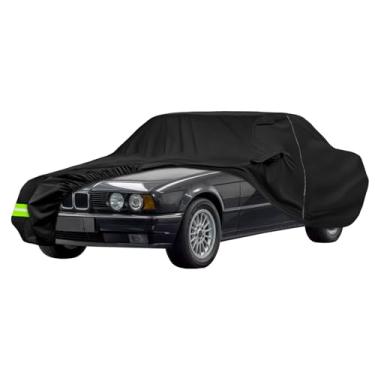 Imagem de Kistrba Capa de carro compatível com BMW Série 5 1988-2002 E34/E39 Sedan, ajuste personalizado Oxford 300D com capa de carro completa de algodão para todos os climas