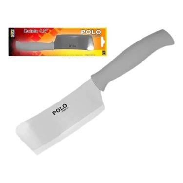 Imagem de Faca Cutelo Profissional Cabo Branco Aço Carbono 26cm Polo - Polo Xing