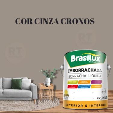 Imagem de Tinta Borracha Líquida Cinza 3.2l Premium Brasilux, CINZA CRONOS