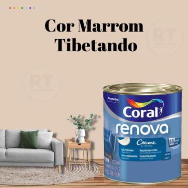Imagem de Tinta Parede Marrom Acrílica Fosca Renova 800ml - Coral, MARROM TIBETA