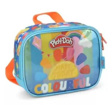 Imagem de Merendeira Lancheira Escolar Infantil Play Doh Azul - Luxcel
