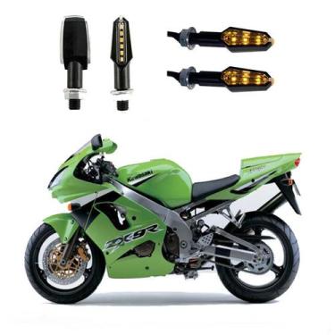 Imagem de KIT 4 Luz Seta Esportiva Pisca de Led Modelo P29 Para Moto NINJA ZX-9R