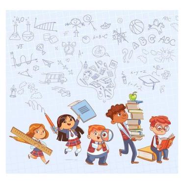 Imagem de Papel de Parede Adesivo Infantil Escola Bebe Quarto - 607pcp - Allodi