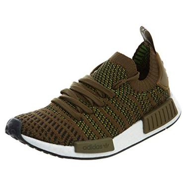 Imagem de adidas Originals Tênis de corrida masculino NMD_r1, Trace Olive/Preto/Slime solar, 10