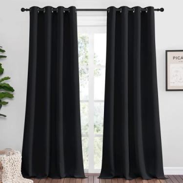 Imagem de Cortina Blackout NICETOWN Halloween Thermal 140x245cm preta