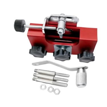 Imagem de IEUDNS Kit de afiador de motosserra manual com cabeças de moagem de 4/5/6 mm, acessório versátil para reparadores, lenhadores e manivela, Vermelho