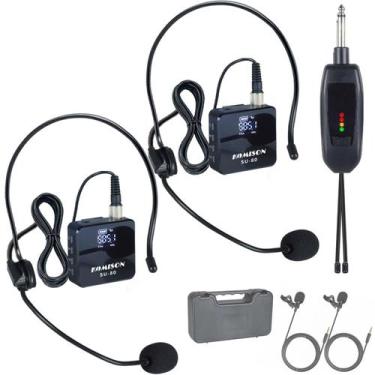 Imagem de Sistema de microfone sem fio Lavalier KOMISON SU-80 UHF Dual