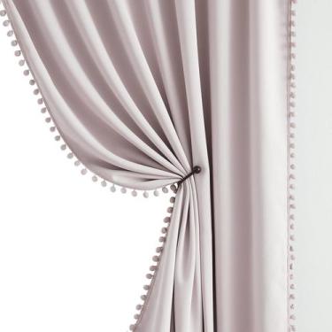 Imagem de Cortinas de janela Blackout Treatmentex Pink 52x137cm 2 painéis