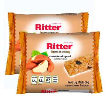 Imagem de Kit 2 Barra de Cereais Ritter Castanha-do-Pará com 3 Unidades de 22g C