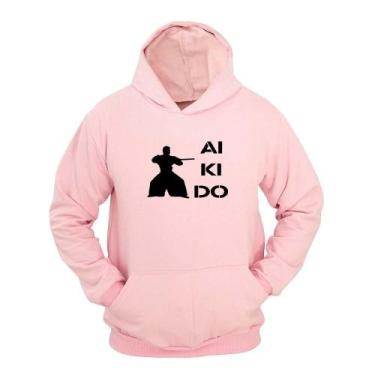 Imagem de Moletom Masculino Capuz Estampa Aikido Bolso Canguru Moderno - Ragor, 