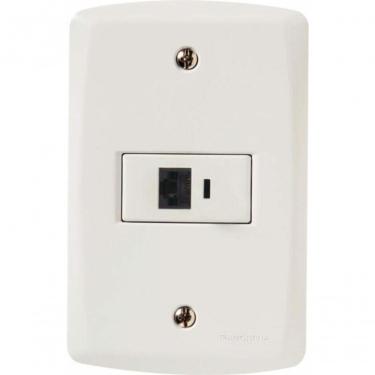 Imagem de Conjunto 4x2 Com 1 Tomada Rj45 Cat. 6 Tramontina Lux2 Branco