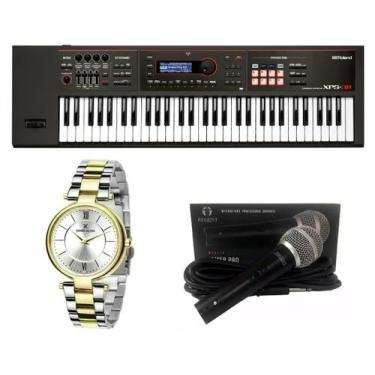 Imagem de Kit Teclado Roland Xps30 Bk Microfone e Relógio Dk11218-3