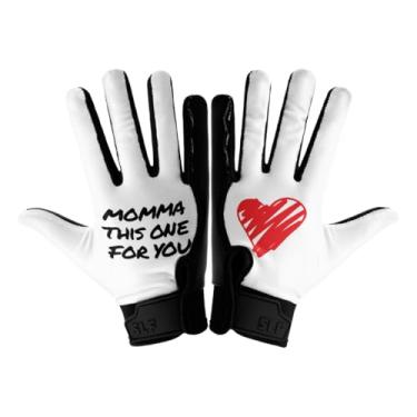 Imagem de SLEEFS Luvas de futebol adulto para homens e mulheres - Luvas de futebol com receptor amplo com aderência aderente para controle de captura - leve, ajuste respirável - luva durável, pequena