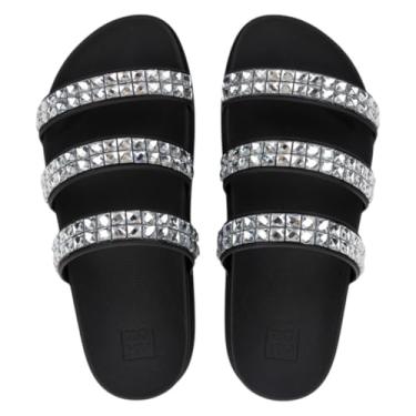Imagem de Chinelo Feminino Slide Moderno Casual Brilho Cristal Zaxy
