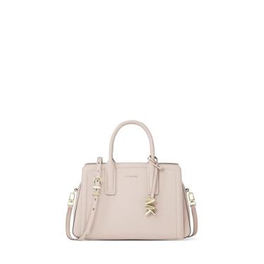 Imagem de Michael Kors Bolsa pequena Laila, ferragens douradas/couro de cabra em relevo/rosa macio