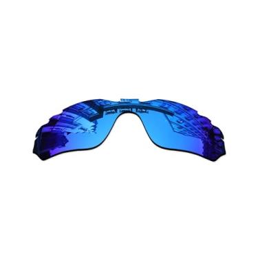 Imagem de Vonxyz Lentes de reposição para óculos de sol Oakley Radar Edge ventilado OO9184 - Ice MirrorCoat polarizado