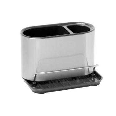 Imagem de Porta Detergente Líquido e Porta Utens Inox 18 cm Mimo Style