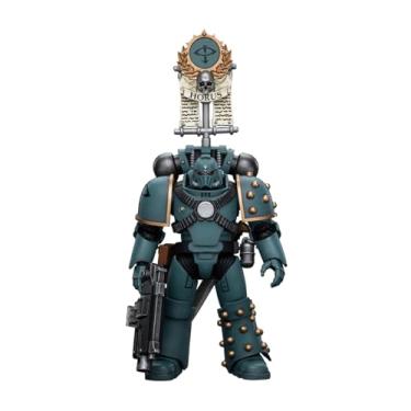 Imagem de JOYTOY Boneco De Ação Warhammer 40.000 1/18 Filhos Horus Mkiv Esquadrão Tático Legionário Com Legion Vexilla Coleção Modelo Presentes Aniversário