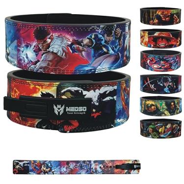 Imagem de MEDSO Cinto de alavanca de levantamento de peso anime para agachamentos, levantamento terra, treinamento cruzado, halterofilismo, musculação para suporte perfeito para as costas para homens e mulheres
