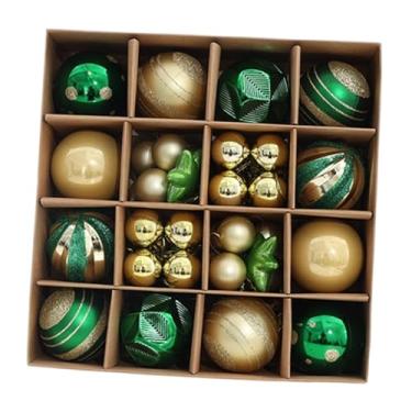 Imagem de Lilihuimaoyi Enfeite de Bola de Natal à Prova de Estilhaçamento, Acessórios Decorativos para Fotos de Festa, Decoração de Bola de Natal, Pingente de Quarto, Ouro Verde, Tamanho real