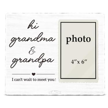 Imagem de Zauly Moldura acrílica de ultrassom para bebês para avós, presentes de anúncio de gravidez para avós, porta-retrato de avó e vovô, 10 x 15 cm