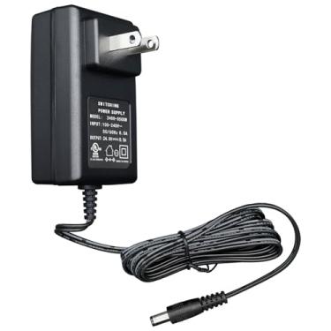 Imagem de Adaptador de fonte de alimentação de 6 pés de 24 V 0,5 A/500 mA, 100-240 V 50/60 Hz CA para CC 24 V 0,5 A 12 W, carregador de parede universal com tomada americana de 5,5 mm x 2,1 mm, centro