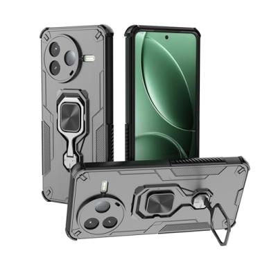 Imagem de SORAKA Capa para Xiaomi Poco F7 Pro com suporte de metal rotativo de 360 graus, peça magnética de ferro para suporte magnético de telefone para carro